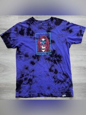 Broken Promises "You're on my mind" Skull Butterfly Tie Dye Shirt Small